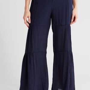 Nanette Lepore Dark Blue Wide-Leg Pants